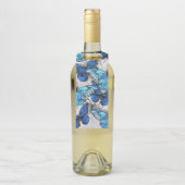 Samenstelling van witte en blauwe vlinders flessenhanger (Op fles)