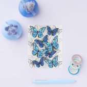 Samenstelling van witte en blauwe vlinders flyer (Enkel)