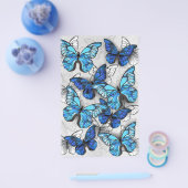 Samenstelling van witte en blauwe vlinders flyer (Enkel)