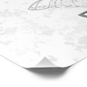 Samenstelling van witte en blauwe vlinders foto afdruk (Hoek)