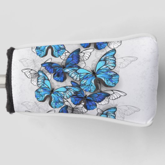 Samenstelling van witte en blauwe vlinders golfheadcover (Voorkant)