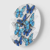 Samenstelling van witte en blauwe vlinders grote klok (Hoek)
