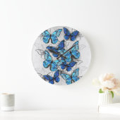 Samenstelling van witte en blauwe vlinders grote klok (Huis)