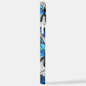 Samenstelling van witte en blauwe vlinders iPhone hoesje (Rechterkant)