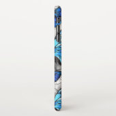 Samenstelling van witte en blauwe vlinders iPhone hoesje (Linkerkant)