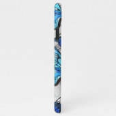 Samenstelling van witte en blauwe vlinders iPhone hoesje (Rechterkant)