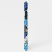 Samenstelling van witte en blauwe vlinders iPhone hoesje (Linkerkant)