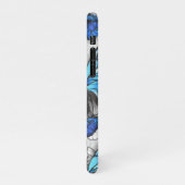 Samenstelling van witte en blauwe vlinders iPhone hoesje (Linkerkant)