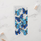 Samenstelling van witte en blauwe vlinders kaart (Voorkant / Achterkant in situ)