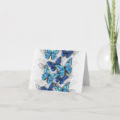Samenstelling van witte en blauwe vlinders kaart (Voorkant)