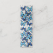 Samenstelling van witte en blauwe vlinders klantenkaartje (Buitenkant ongevouwen)