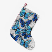 Samenstelling van witte en blauwe vlinders kleine kerstsok (Voorkant (Hangend))