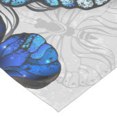 Samenstelling van witte en blauwe vlinders korte tafelloper (Hoek)