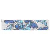 Samenstelling van witte en blauwe vlinders korte tafelloper (Horizontaal)