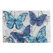 Samenstelling van witte en blauwe vlinders kussensloop (Achterkant-Rechts)