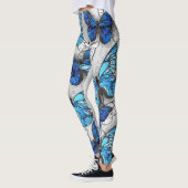 Samenstelling van witte en blauwe vlinders leggings (Links)