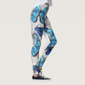 Samenstelling van witte en blauwe vlinders leggings (Rechts)