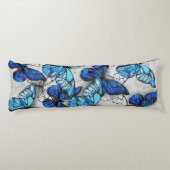 Samenstelling van witte en blauwe vlinders lichaamskussen (Achterkant)
