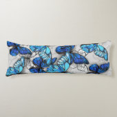 Samenstelling van witte en blauwe vlinders lichaamskussen (Voorkant)