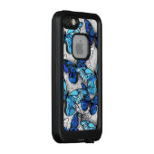 Samenstelling van witte en blauwe vlinders LifeProof iPhone hoesje (Achterkant / rechts)