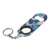 Samenstelling van witte en blauwe vlinders mini flessenopener (Voorkant Gekanteld)