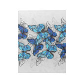 Samenstelling van witte en blauwe vlinders notitieblok (Linkerzijde)