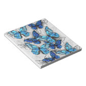 Samenstelling van witte en blauwe vlinders notitieblok (Schuin)