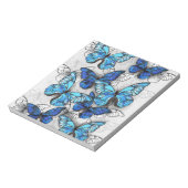Samenstelling van witte en blauwe vlinders notitieblok (Linkerzijde)