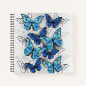 Samenstelling van witte en blauwe vlinders notitieboek (Voorkant)