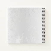 Samenstelling van witte en blauwe vlinders notitieboek (Achterkant)