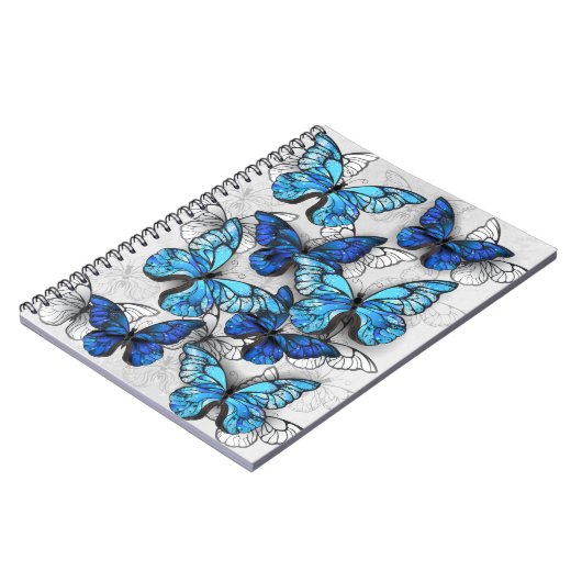 Samenstelling van witte en blauwe vlinders notitieboek (Linkerzijde)