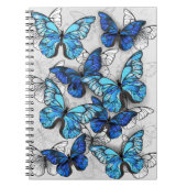 Samenstelling van witte en blauwe vlinders notitieboek (Voorkant)