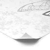 Samenstelling van witte en blauwe vlinders perfect poster (Hoek)