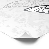 Samenstelling van witte en blauwe vlinders perfect poster (Hoek)