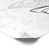 Samenstelling van witte en blauwe vlinders perfect poster (Hoek)