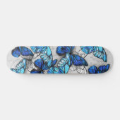Samenstelling van witte en blauwe vlinders persoonlijk skateboard (Horizontaal)