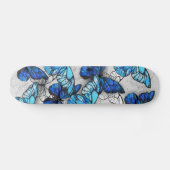 Samenstelling van witte en blauwe vlinders persoonlijk skateboard (Horizontaal)
