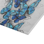 Samenstelling van witte en blauwe vlinders snijplank (Hoek)