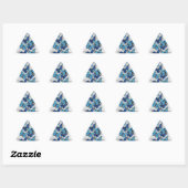 Samenstelling van witte en blauwe vlinders sticker (Vel)