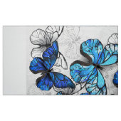 Samenstelling van witte en blauwe vlinders stof (Fat Quarter)