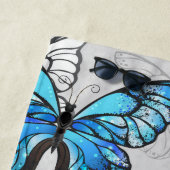 Samenstelling van witte en blauwe vlinders strandlaken (In situ)