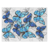 Samenstelling van witte en blauwe vlinders tafelkleed (Voorkant (Horizontaal))