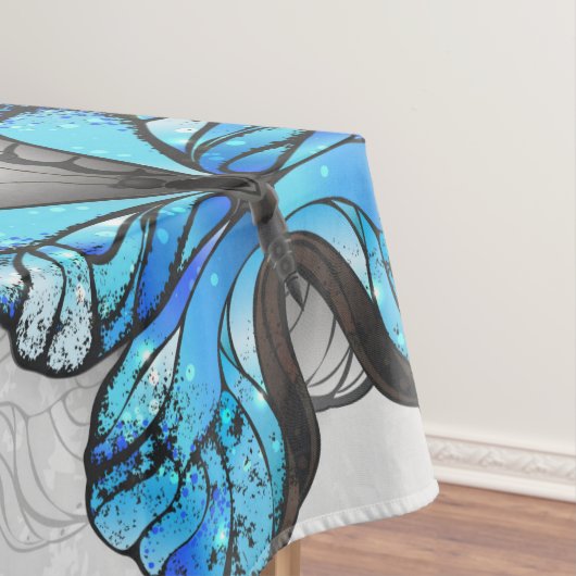 Samenstelling van witte en blauwe vlinders tafelkleed (Voorbeeld)