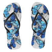 Samenstelling van witte en blauwe vlinders teenslippers (Voetbed)