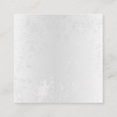 Samenstelling van witte en blauwe vlinders vierkante visitekaartje (Achterkant)