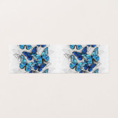 Samenstelling van witte en blauwe vlinders visitekaartje (Buitenkant ongevouwen)