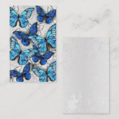 Samenstelling van witte en blauwe vlinders visitekaartje (Voorkant / Achterkant)