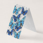 Samenstelling van witte en blauwe vlinders visitekaartje (Voorkant)