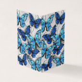 Samenstelling van witte en blauwe vlinders visitekaartje (Buitenkant)