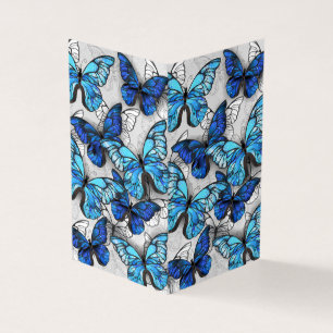 Samenstelling van witte en blauwe vlinders visitekaartje